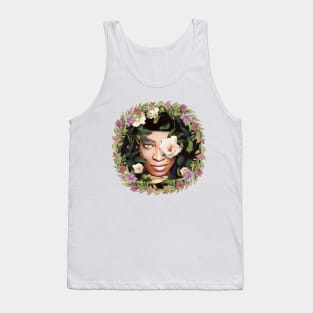 Floral Black Queen Tank Top